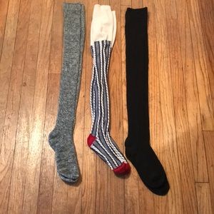 3 Pairs of Free People Thigh High Socks